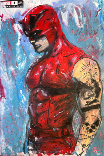 Daredevil Original Sketch Cover By Nick Alan Foley Signed W/COA