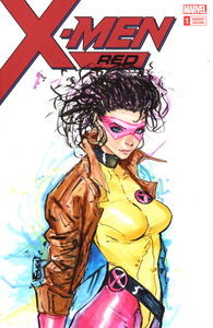 X-Men Red #1 Blank "Jubilee" Original Sketch Cover By Nick Alan Foley Signed W/COA