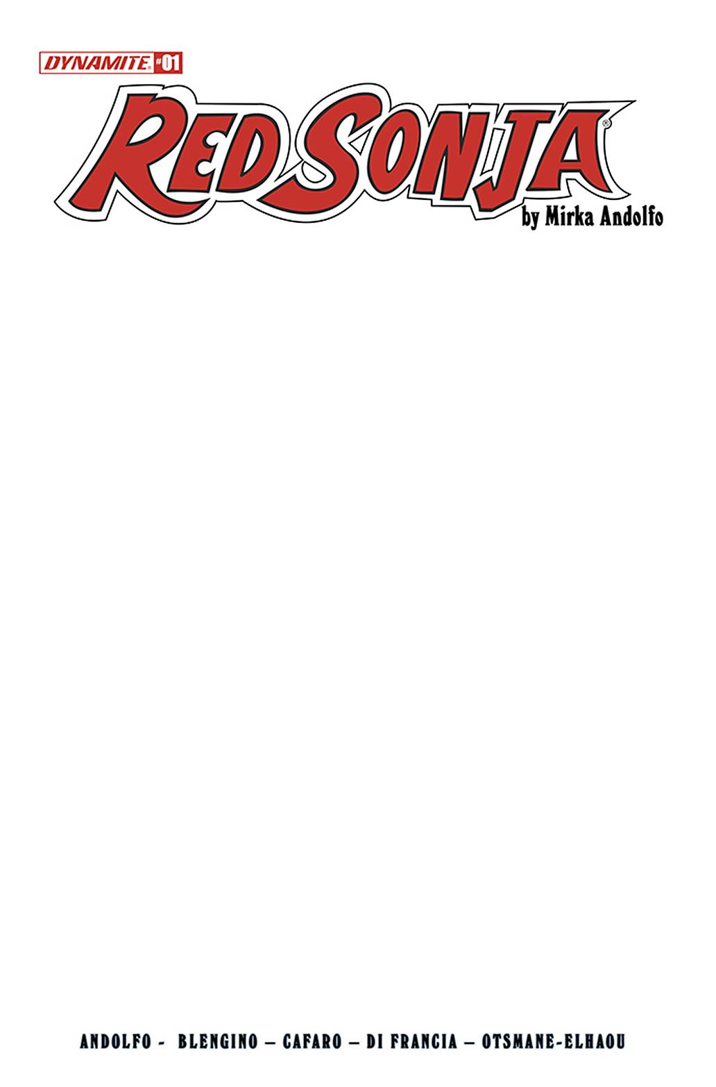 RED SONJA (2021) #1 CVR F BLANK AUTHENTIX